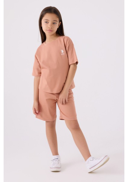 Kız Çocuk Deve Tüyü Bermuda Takım