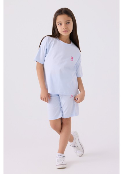 Kız Çocuk Açık Lila Bermuda Takım