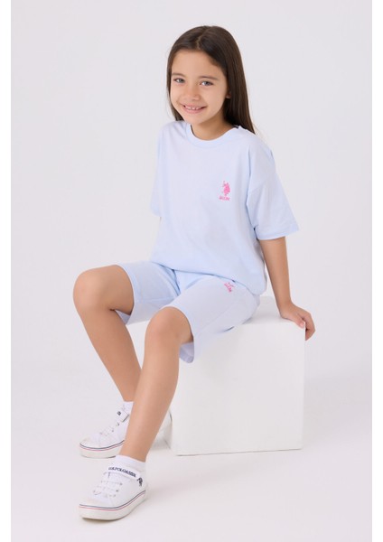 Kız Çocuk Açık Lila Bermuda Takım modelleri