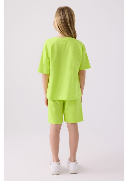 Kız Çocuk Fıstık Yeşili Bermuda Takım indirimleri