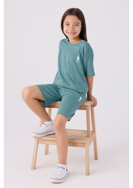 Kız Çocuk Pastel Yeşili Bermuda Takım modelleri