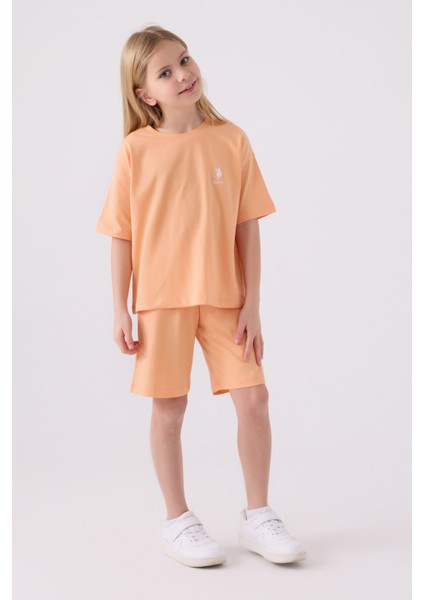 Kız Çocuk Somon Bermuda Takım