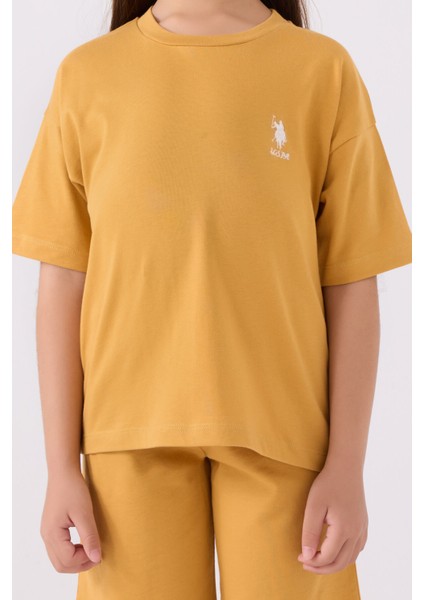 Kız Çocuk Koyu Hardal Bermuda Takım fırsatları