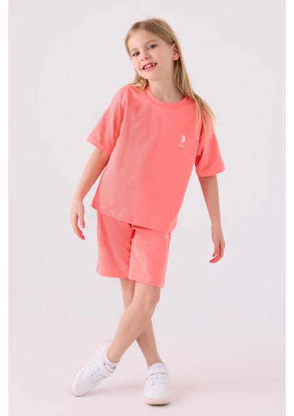 Kız Çocuk Yavruağzı Bermuda Takım