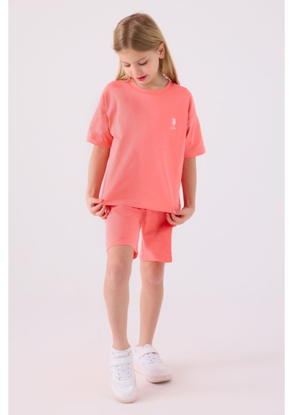 Kız Çocuk Yavruağzı Bermuda Takım modelleri