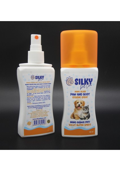 Sılky – Köpek Vücut / Tüy ve Pati Hijyen Spreyi ( Nano Gümüş – 100ml )