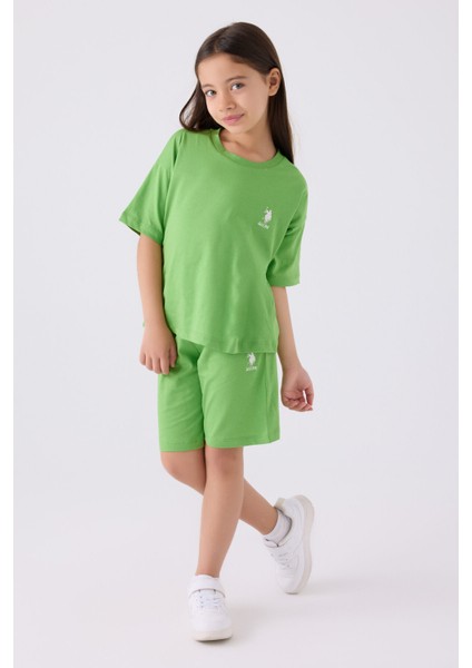Kız Çocuk Yeşil Bermuda Takım