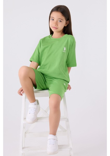 Kız Çocuk Yeşil Bermuda Takım modelleri