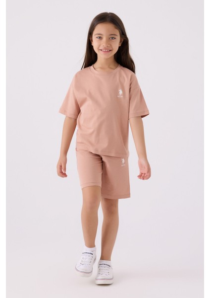 Kız Çocuk Kapuçino Bermuda Takım
