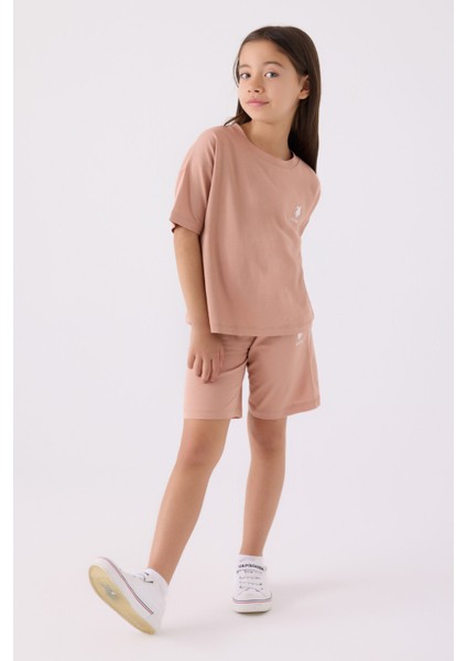 Kız Çocuk Kapuçino Bermuda Takım modelleri