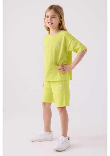 Kız Çocuk Lime Bermuda Takım modelleri