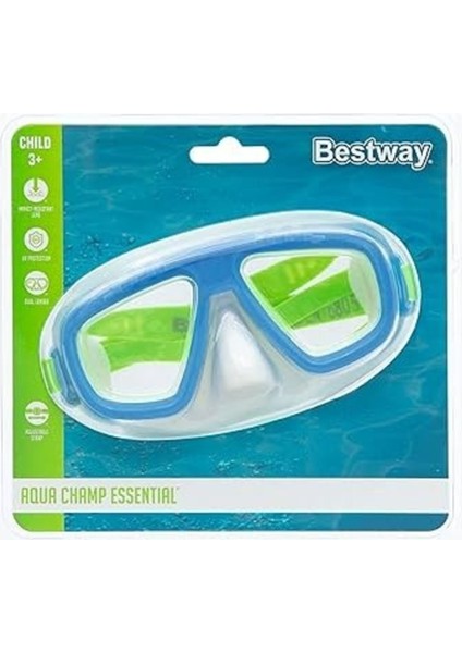 Efna Store Bestway Aqua Champ Çocuk Dalış Maskesi Mavi 3-7  Yaş Arası Için Uygundur