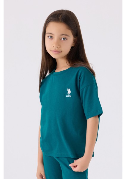 Kız Çocuk Ördek Yeşili Bermuda Takım fiyatları