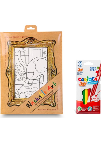 Washable Art 2'li Set | Henri Matisse - The Cat With Red Fish, Carioca Joy 6'lı Boya Kalemi
