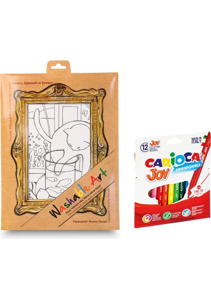 Washable Art 2'li Set | Henri Matisse - The Cat With Red Fish, Carioca Joy 12'li Boya Kalemi