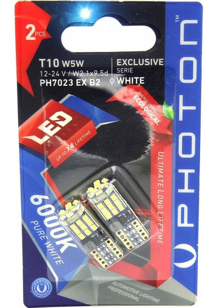 T10 W5W 12-24V Canbus Exclusive Serie 2'li Blister