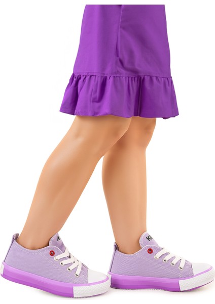 Tinna Bağcıklı Kız Çocuk Keten Spor Ayakkabı