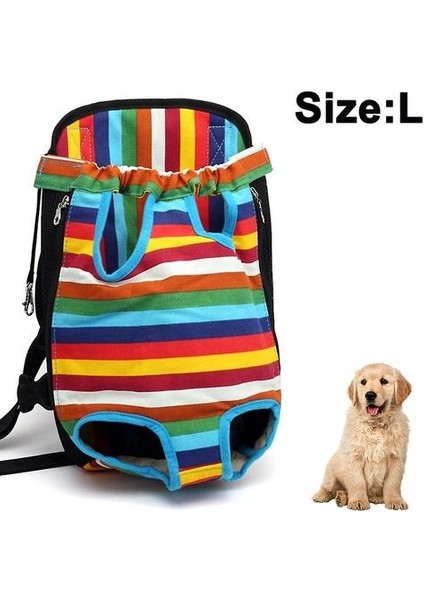 Evcil Hayvan Taşıyıcı Sırt Çantası, Ayarlanabilir Pet Ön Kedi Köpek Seyahat Çantası, L (Yurt Dışından)