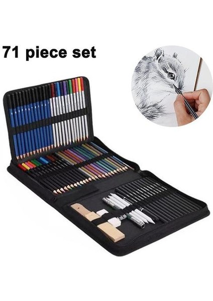 Çizim Kalemleri Sanat Seti, Çizim Kalemleri Profesyonel Sanat Grafit Kömür Boya Çizim Araçları Sanatçılar Öğrenciler Öğretmenler Yeni Başlayanlar Için (Yurt Dışından)