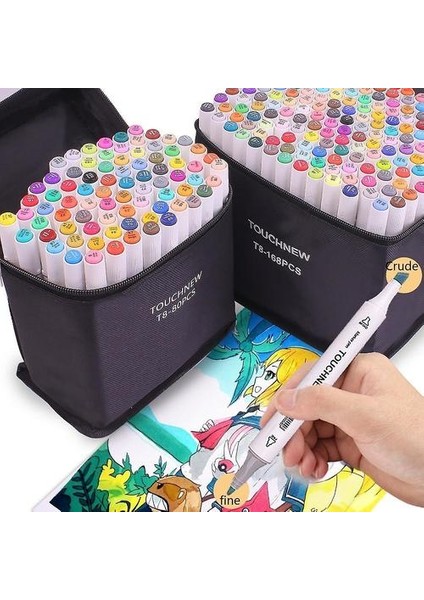 Manga Çizimi Için Alkol Tabanlı Marker Kalemleri, 168 Renk, Eskizler, Markerlar, Sanat Malzemeleri (Yurt Dışından) modelleri