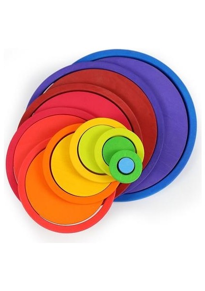 20PCS Ahşap Yavru Çember Istifleme Oyuncaklar Nordic Stil Doğal Ahşap Bloklar Çocuklar Yaratıcı Oyunlar Jenga Eğitim Oyuncakları | (Yurt Dışından)