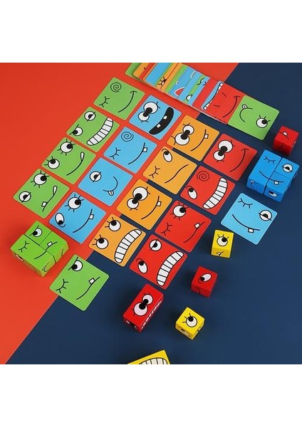 Montessori Ifade Bulma Bulma Yüz Değiştir Küp Yapı Taşları Oyuncaklar Erken Öğrenme Eğitim Maç Oyuncak Çocuklar Hediye | Ahşap Bloklar (Yurt Dışından) modelleri