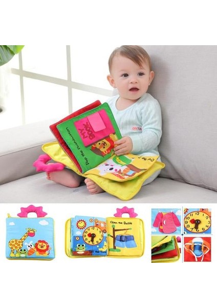 Öğrenme ve Eğitim Hayvan Nakış Yumuşak Bez Kitap Hayvanlar Kumaş Kitap Erken Eğitim Bez Kitapları | (Yurt Dışından)