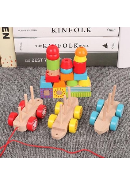 Çocuklar Ahşap Bloklar Renkli Bir Montaj Üç Küçük Tren Bina Ahşap Oyuncak Çocuklar Için Erken Eğitim Öğrenme Oyuncakları | Ahşap Bloklar (Yurt Dışından) modelleri