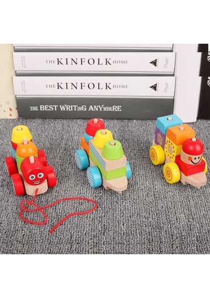 Çocuklar Ahşap Bloklar Renkli Bir Montaj Üç Küçük Tren Bina Ahşap Oyuncak Çocuklar Için Erken Eğitim Öğrenme Oyuncakları | Ahşap Bloklar (Yurt Dışından) fırsatları