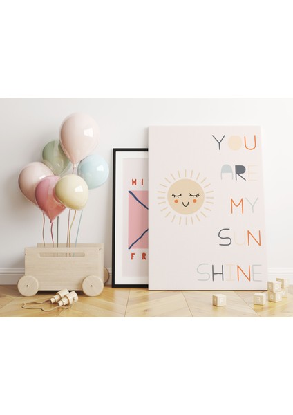 Güneş Minimalist Kanvas Tablo - Bebek Odası Dekorasyon - Çocuk Odası Tablo