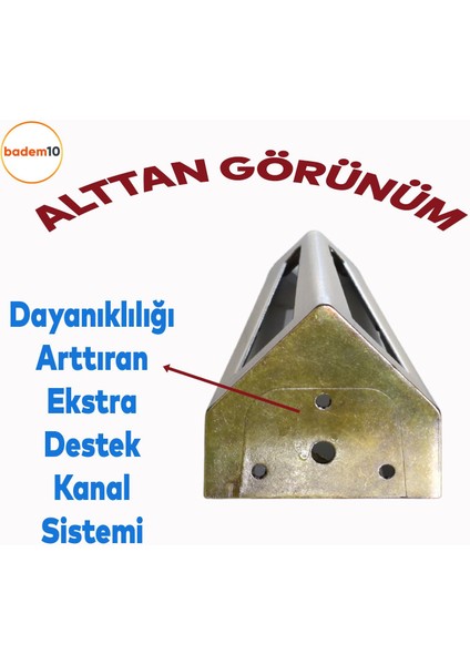 Ovit Açık Koltuk Baza Puf Kanepe Tv Ünite Masa Mobilya Ayağı Ayakları Metal Ayak 14 cm Antik Sarı