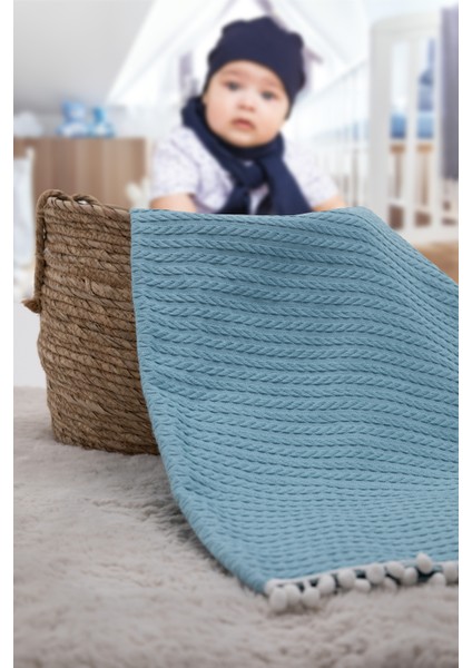 %100 Pamuk Cherry Bebek Battaniyesi Pamuklu Pike 100x120 - Turkua fiyatları
