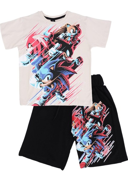 Sonic Baskılı T-Shirt Şort Takım