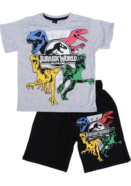 Jurassic World Baskılı T-Shirt Şort Takım