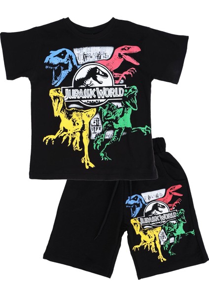 Jurassic World Baskılı T-Shirt Şort Takım