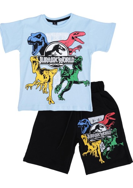 Jurassic World Baskılı T-Shirt Şort Takım
