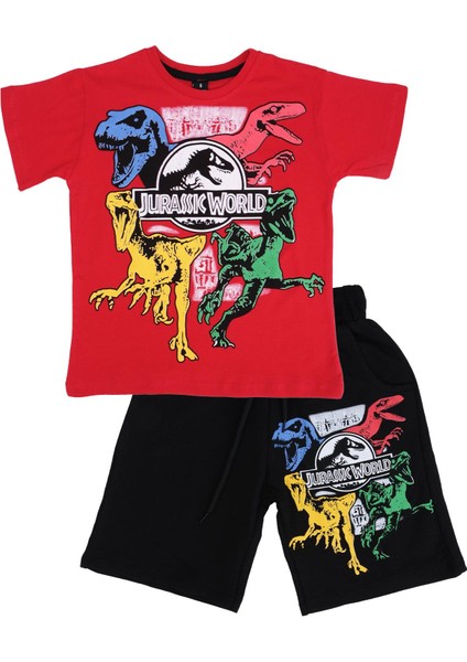 Jurassic World Baskılı T-Shirt Şort Takım