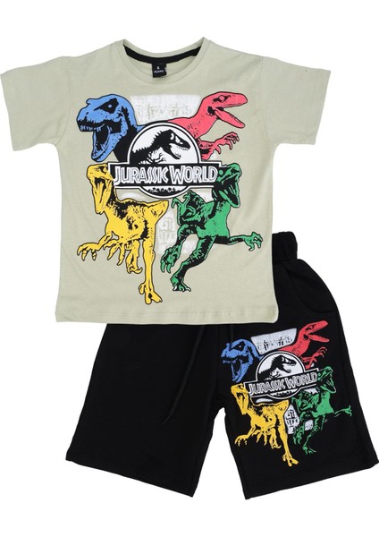 Jurassic World Baskılı T-Shirt Şort Takım