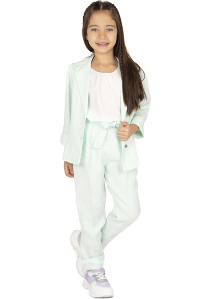 Kız Çocuk Düğmeli Ceket