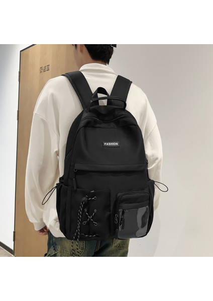 Sırt Çantası, Modaya Uygun Sırt Çantası, Basit Ortaokul Öğrencisi, Lise Öğrencisi, Üniversite Öğrencisi Okul Çantası, Şık, Büyük Kapasiteli Seyahat Bilgisayarı Sırt Çantası (Yurt Dışından)