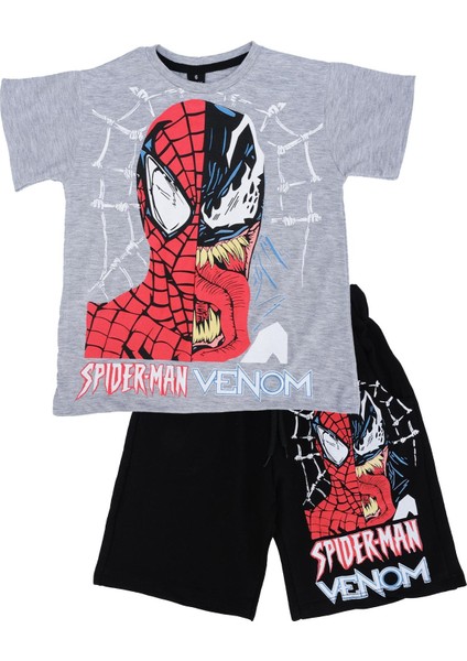 Spider-Man Baskılı T-Shirt Şort Takım
