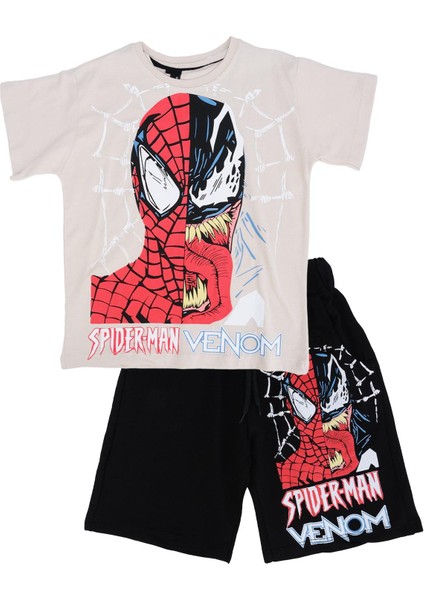 Spider-Man Baskılı T-Shirt Şort Takım