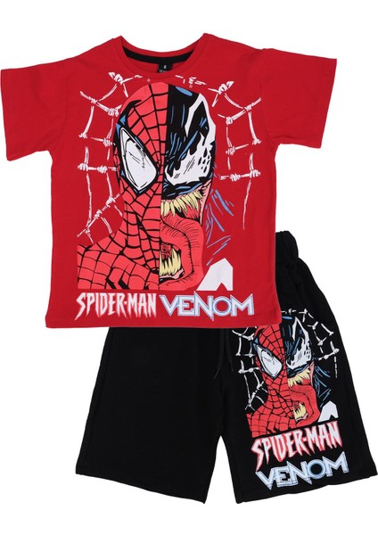 Spider-Man Baskılı T-Shirt Şort Takım