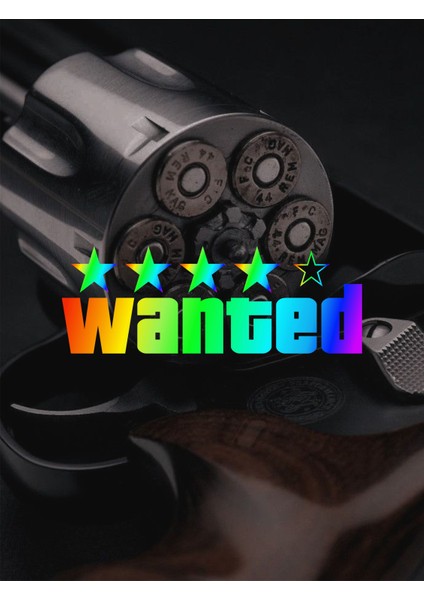 Wanted Sticker Folyo Hologram