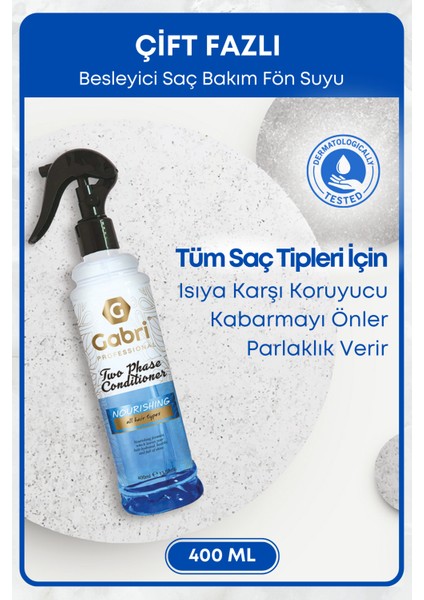 Çift Fazlı Besleyici Saç Bakım Fön Suyu Saç Spreyi 400 ml - Koruyucu Etki