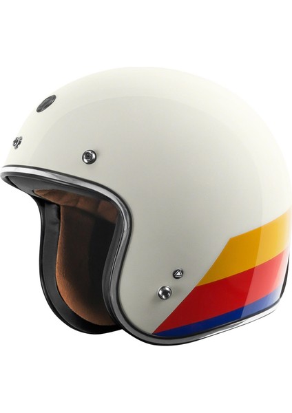 Torc T-50 Full Tree Açık Motosiklet Kaskı Beyaz / Kırmızı / Mavi