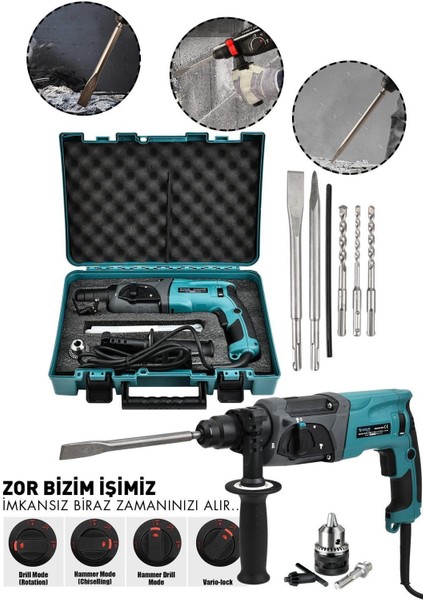 Extra Güçlü Metal Şanzıman Profesyonel Kırıcı DeliciHilti Matkap 850 W