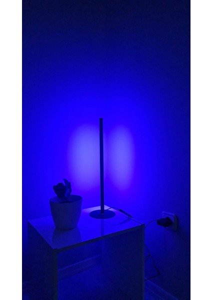 Smyrna Store Rgb Lambader Bluetooth Mobil Kontrollü Dekoratif Masaüstü Yatak Başı LED Lambader Aydınlatması 50CM