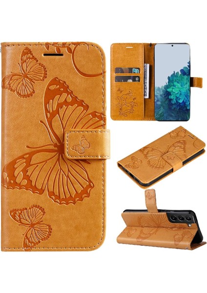 Samsung Galaxy S22 Artı Pu Deri Flip Kickstand Darbeye ile (Yurt Dışından)