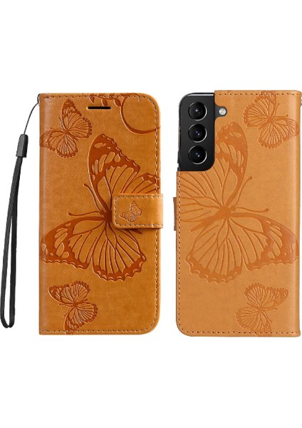Samsung Galaxy S22 Artı Pu Deri Flip Kickstand Darbeye ile (Yurt Dışından)